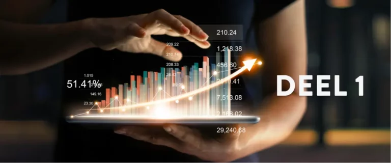 grafiek die uit een tablet omhoog komt, deel 1