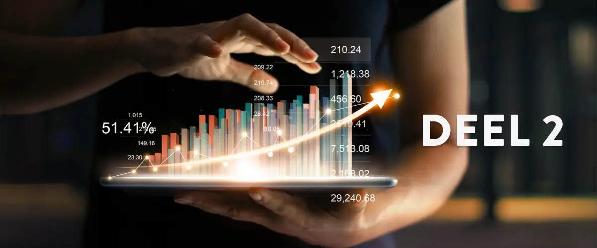grafiek die uit een tablet omhoog komt, deel 2